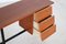 Vintage Teak Metall Beistelltisch, 1960er 2