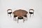 Dining Table and Chairs by Hans J. Wegner for Fritz Hansen, 1950s, Set of 7 1