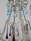 Vintage Italian Crystal Beaded 6-light Chandelier with Purple & Azure Drops, Image 7