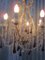 Lampadario vintage a 6 luci con gocce in cristallo, Italia, Immagine 14