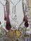 Lampadario vintage a 6 luci con gocce in cristallo, Italia, Immagine 12