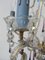 Lámpara de araña italiana vintage con cuentas de cristal y gotas moradas y azules, Imagen 9