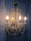 Vintage Italian Crystal Beaded 6-light Chandelier with Purple & Azure Drops 15