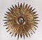 Gilded Wrought Iron Sunburst Flush Mount, Spain, 1960s, Image 2