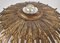 Gilded Wrought Iron Sunburst Flush Mount, Spain, 1960s 5