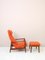 Reclining Armchair and Ottoman by Folke Ohlsson for Dux, 1960s, Set of 2 3