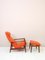 Reclining Armchair and Ottoman by Folke Ohlsson for Dux, 1960s, Set of 2 4