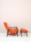 Reclining Armchair and Ottoman by Folke Ohlsson for Dux, 1960s, Set of 2, Image 4