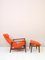 Reclining Armchair and Ottoman by Folke Ohlsson for Dux, 1960s, Set of 2 5