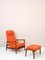 Reclining Armchair and Ottoman by Folke Ohlsson for Dux, 1960s, Set of 2 2