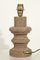 Lathe-Carved Red Stone Table Lamp Base, France, 1950s, Image 2