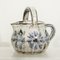 Blue Ceramic Jug with Handle in Floral Decor by Boris Kassianoff, Vallauris, France, 1950s 1