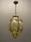 Wrought Iron Craquelè Murano Glass Latern Light Pendant , 1960s 4