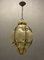 Wrought Iron Craquelè Murano Glass Latern Light Pendant , 1960s, Image 4