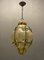 Wrought Iron Craquelè Murano Glass Latern Light Pendant , 1960s, Image 1