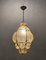 Lámpara colgante Craquelè de hierro forjado de cristal de Murano, años 60, Imagen 2