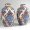 Niederländische Polychrome Steingut Vasen aus Delft, 1980er, 2er Set 2