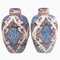 Dutch Polychrome Earthenware Delft Vases, 1980s, Set of 2 1