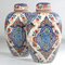 Dutch Polychrome Earthenware Delft Vases, 1980s, Set of 2 7