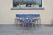 Chaises de Salle à Manger Industrielles Bleues, 1970s, Set de 20 4