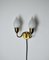 Brass and Opaline Glass 2-Arm Tulip Wall Lamp from Fog & Mørup, 1950s, Image 4