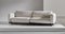 Gradual Series 3-Seater Sofa in Soft White Fabric & Brown Fiberglass by Cini Boeri for Knoll Gavina, 1970s 1