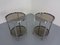 Mid-Century Glass & Metal Serving Bar Carts, 1960s, Set of 2 1