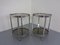 Mid-Century Glass & Metal Serving Bar Carts, 1960s, Set of 2 2