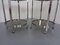 Mid-Century Glass & Metal Serving Bar Carts, 1960s, Set of 2 11