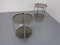 Mid-Century Glass & Metal Serving Bar Carts, 1960s, Set of 2 5