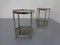 Mid-Century Glass & Metal Serving Bar Carts, 1960s, Set of 2, Image 4