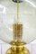 Lámpara de mesa de latón y vidrio inflado de Luigi Caccia Dominioni, años 60, Imagen 4