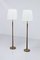 Swedish Modern Floor Lamps in Teak & Brass from Asea, 1950s, Set of 2 1