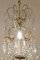 Lámpara de araña Mary Teresa antigua de hierro forjado y cristal, años 30, Imagen 9