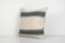 Vintage Gray Striped Organic Hemp Kilim Cushion Cover, 2010s, Image 3