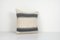 Vintage Gray Striped Organic Hemp Kilim Cushion Cover, 2010s 2