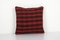 Housse de Coussin Kilim Vintage avec Rayures, Turquie 1