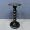 Black Wooden Side Table with Twisted Base 1