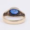 Vintage 9k Gold Ring with Synthetic Sapphire, 1970s 4