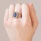 Vintage 18k Gold Sapphire & Diamond Ring, 1970s, Image 16