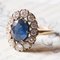 Vintage 18k Gold Sapphire & Diamond Ring, 1970s 2