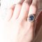 Vintage 18k Gold Sapphire & Diamond Ring, 1970s, Image 22