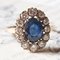 Vintage 18k Gold Sapphire & Diamond Ring, 1970s, Image 9