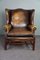 Fauteuil Vintage en Cuir Marron 1