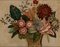 19th Century Embroidered Feltwork Basket of Flowers with Ladybird 1