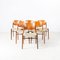Teak Dining Chairs by Hartmut Lohmeyer for Wilkhahn, 1960s, Set of 6 1