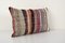 Turkish Kilim Rug Cushion Cover with Stripes, Image 3