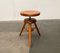 Vintage Swivel Tripod Stool in Pine, Image 10