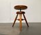 Vintage Swivel Tripod Stool in Pine 8