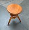 Vintage Swivel Tripod Stool in Pine, Image 9